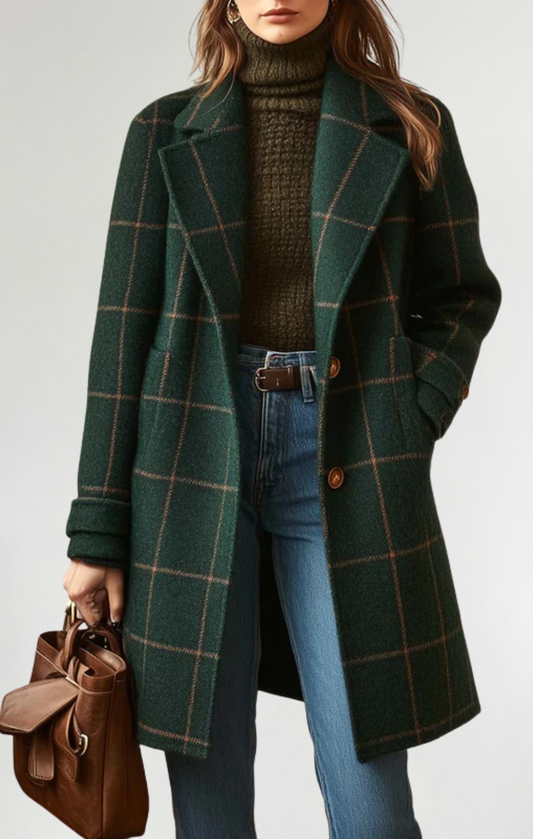 Abrigo clásico a cuadros