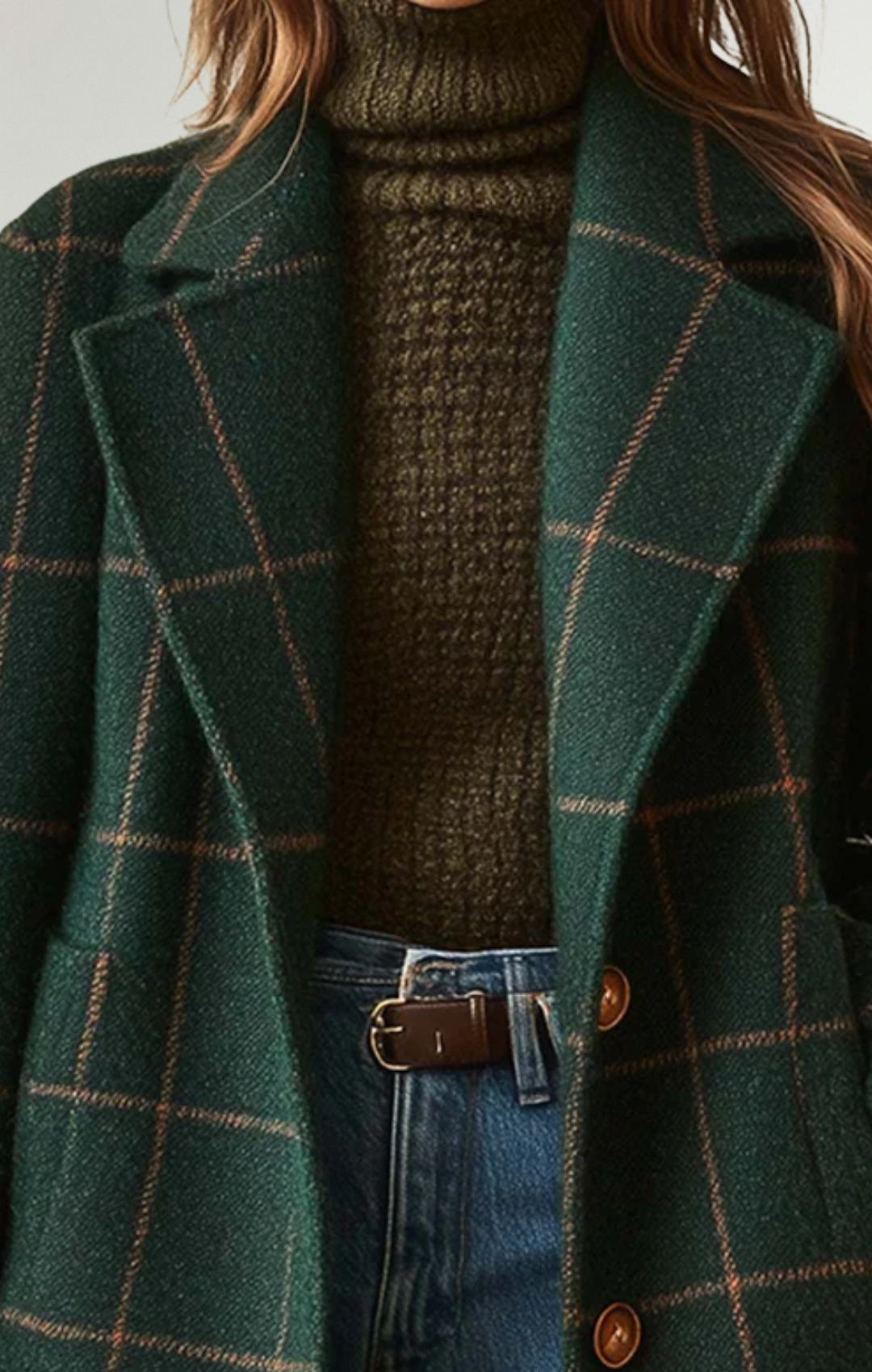 Abrigo clásico a cuadros