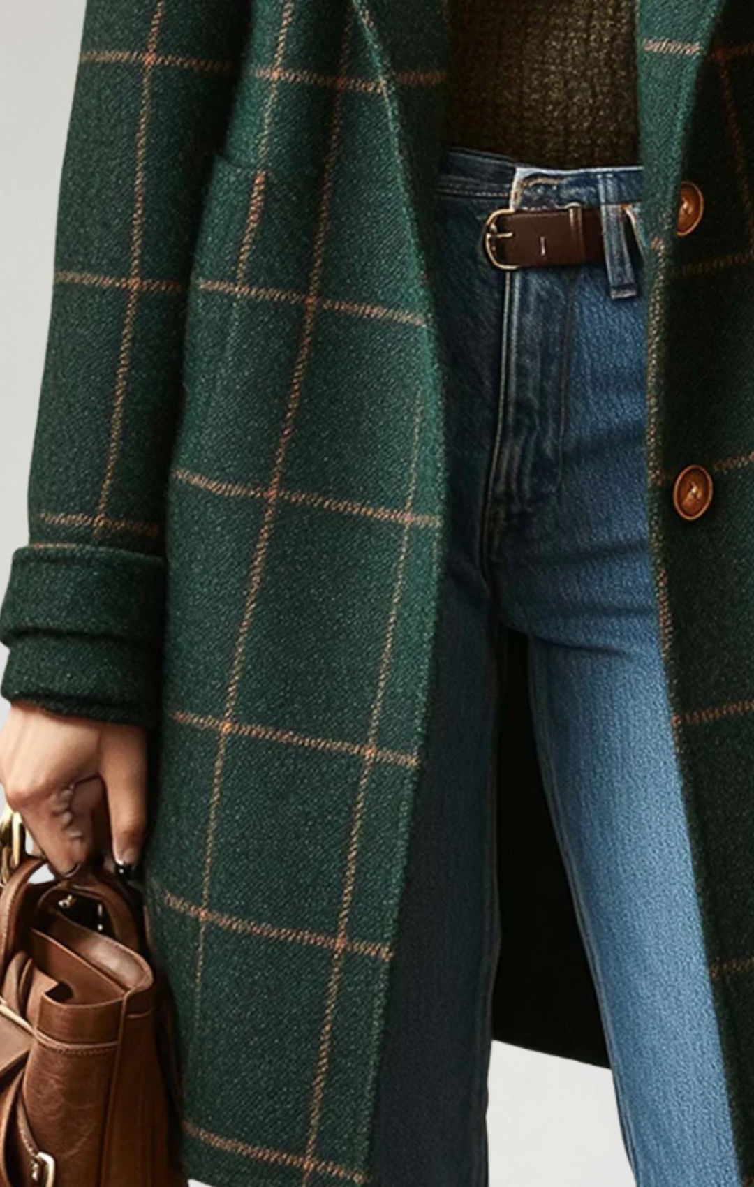 Abrigo clásico a cuadros