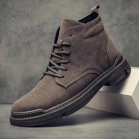 Botas de ante casual con cordones para hombre de invierno