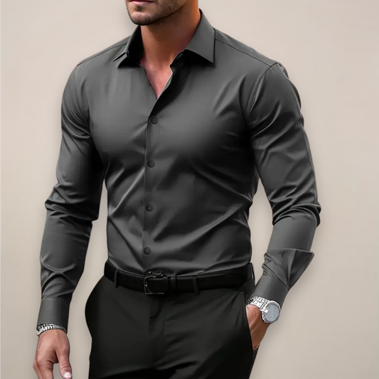 Camisa slim elegante de primavera para hombre